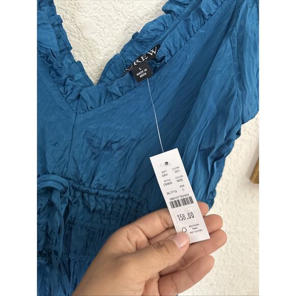 J Crew Palermo dress in viscose-blend crinkle Size L $158 - Picture 3 of 4